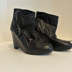 Max Studio Black Leather Bootie